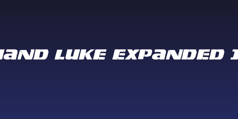 Left Hand Luke Expanded Italic Social Header