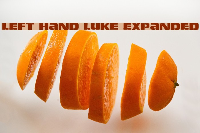 Left Hand Luke Expanded Font examples