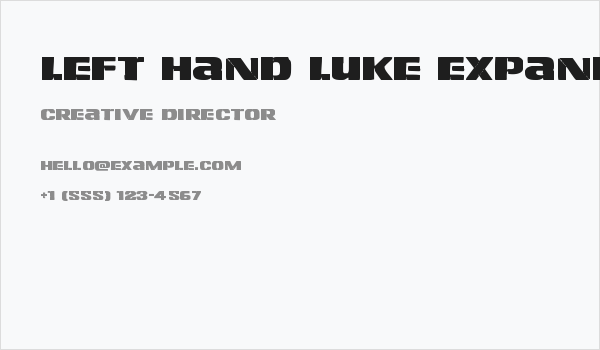 Left Hand Luke Expanded Business Card
