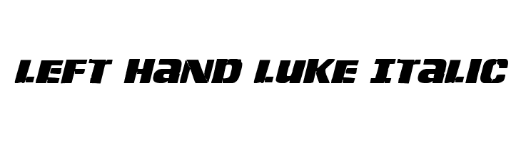 Left Hand Luke Italic Font