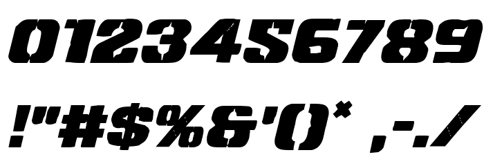 Left Hand Luke Italic Font OTHER CHARS