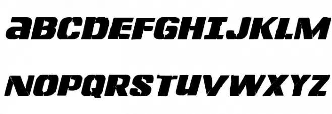 Left Hand Luke Italic 字体 大写