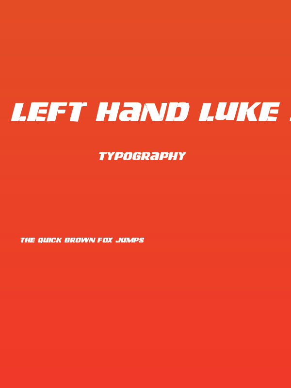 Left Hand Luke Italic Poster