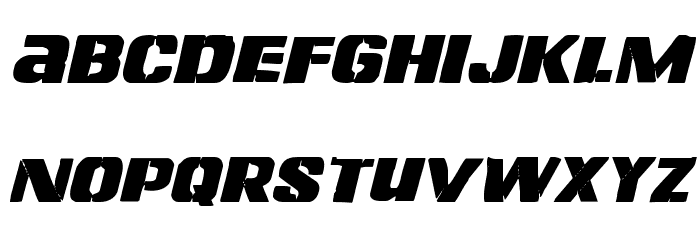 Left Hand Luke Italic Font LOWERCASE