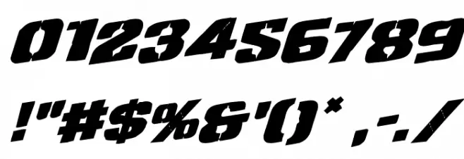 Left Hand Luke Rotalic Font OTHER CHARS