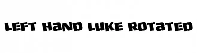 Left Hand Luke Rotated  Free Fonts Download