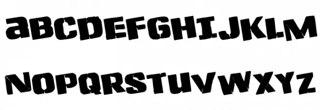 Left Hand Luke Rotated Schriftart Groß