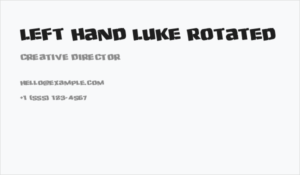 Left Hand Luke Rotated Business Card