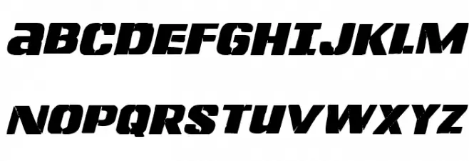 Left Hand Luke Staggered Italic Шрифта ВЕРХНИЙ