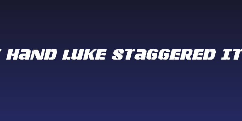 Left Hand Luke Staggered Italic Social Header