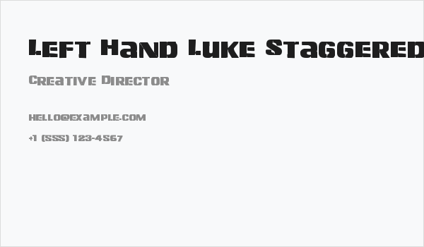 Left Hand Luke Staggered Business Card