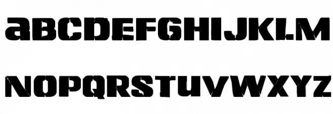 Left Hand Luke Staggered 字体 小写