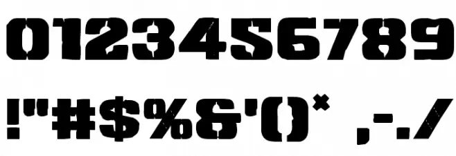 Left Hand Luke Font OTHER CHARS