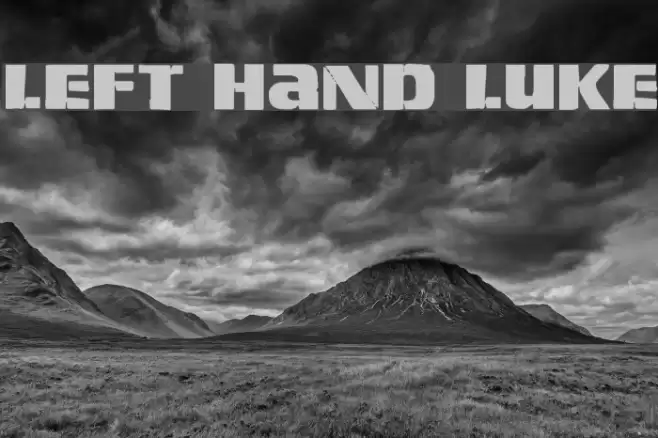 Left Hand Luke Font examples