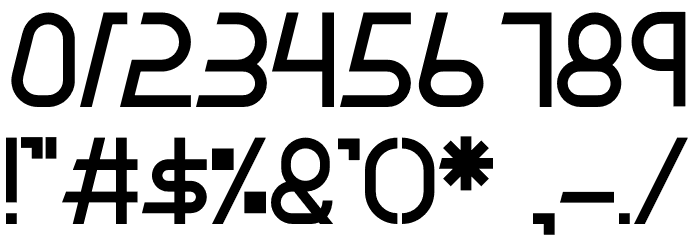 Left Slide Font OTHER CHARS