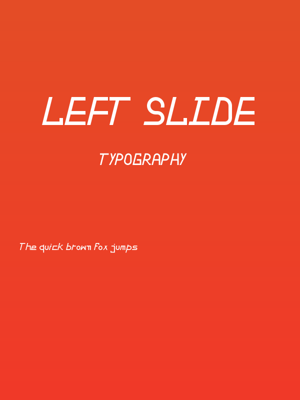 Left Slide Poster