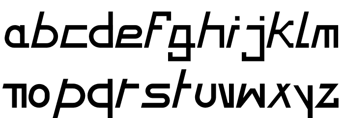 Left Slide Font LOWERCASE