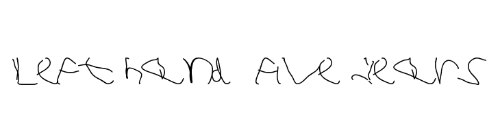 Left hand  five years  Free Fonts Download