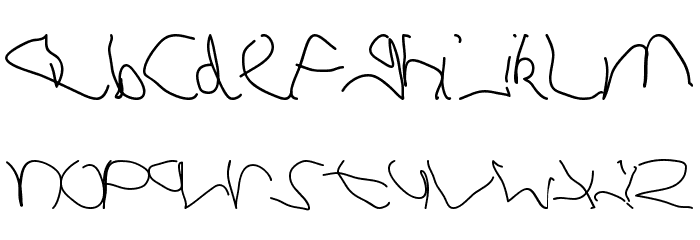 Left hand five years Font LOWERCASE