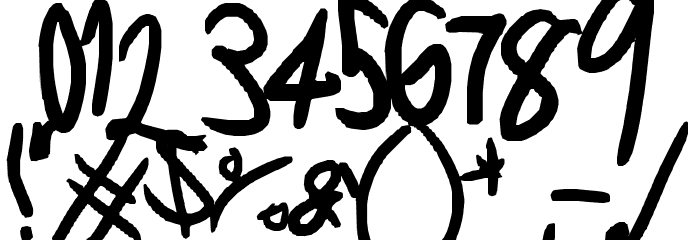 Left handed writing looks weird Font OTHER CHARS