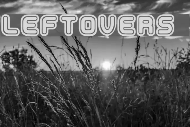 LeftOvers 3 Font examples