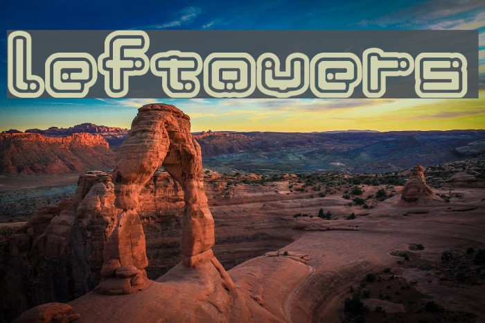 LeftOvers 5 Font examples