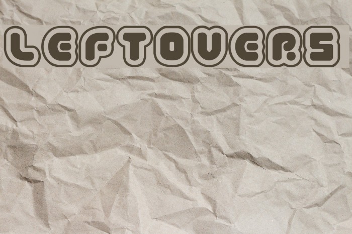 LeftOvers 6 Schriftart examples