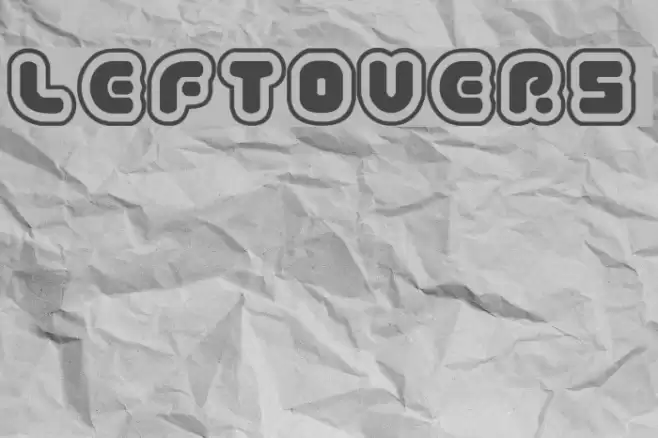 LeftOvers 6 Font examples