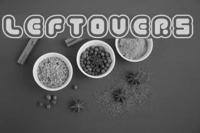 LeftOvers 6 Font examples