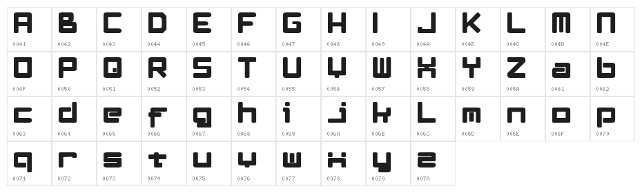 LeftOvers II 3 1 Character Map