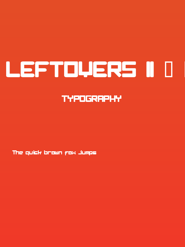 LeftOvers II 3 1 Poster