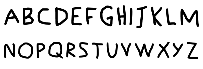 Lefthanded No Smudge Regular Schriftart Groß