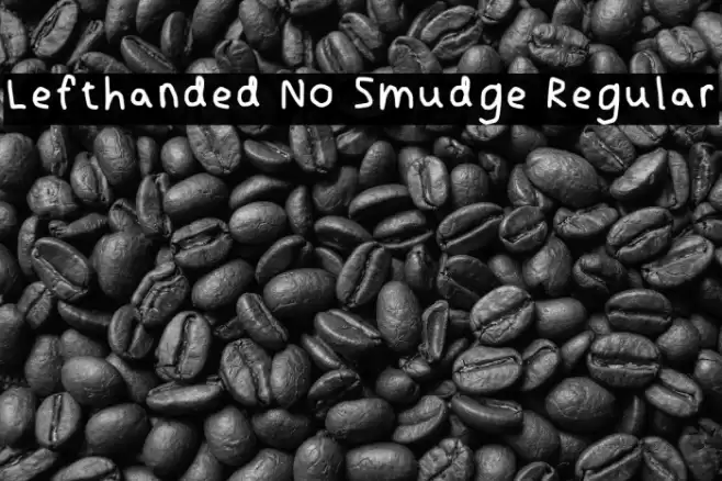 Lefthanded No Smudge Regular Font examples