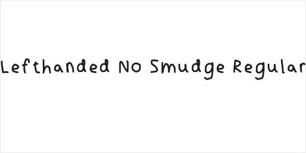 Lefthanded No Smudge Regular Logo