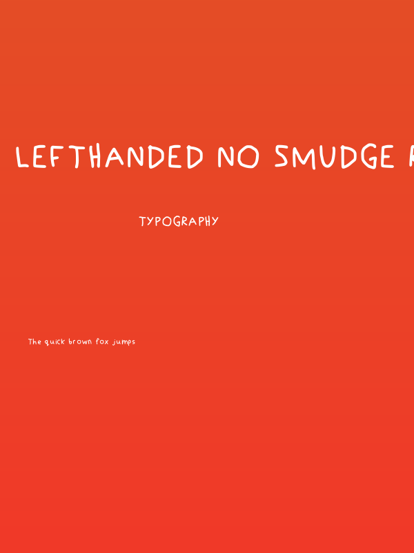 Lefthanded No Smudge Regular Poster
