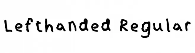 Lefthanded Regular  Fuentes Gratis Descargar