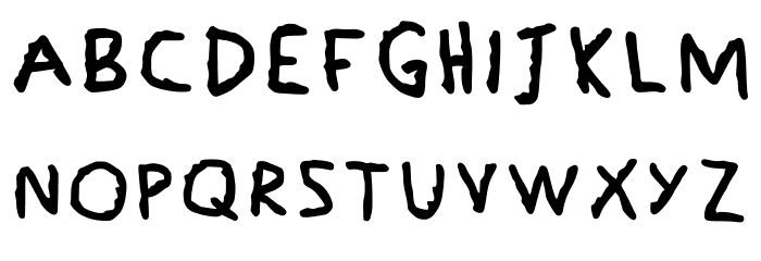 Lefthanded Regular Font UPPERCASE