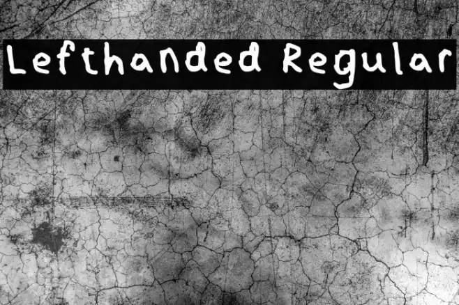 Lefthanded Regular Font examples