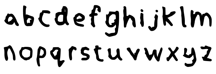 Lefthanded Regular Font LOWERCASE