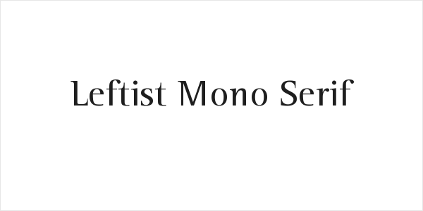 Leftist Mono Serif Logo