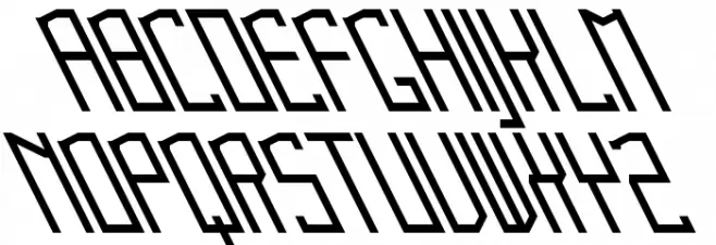 Leftleaning  Regular Шрифта ВЕРХНИЙ