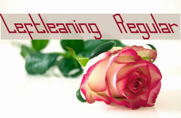 Leftleaning Regular Font examples
