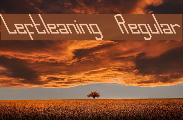 Leftleaning Regular Font examples