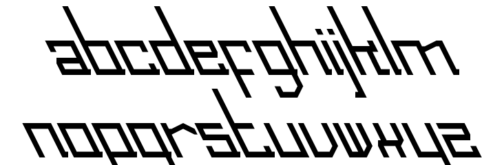 Leftleaning Regular Font LOWERCASE