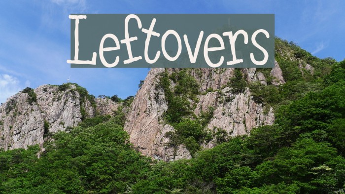 Leftovers Font examples