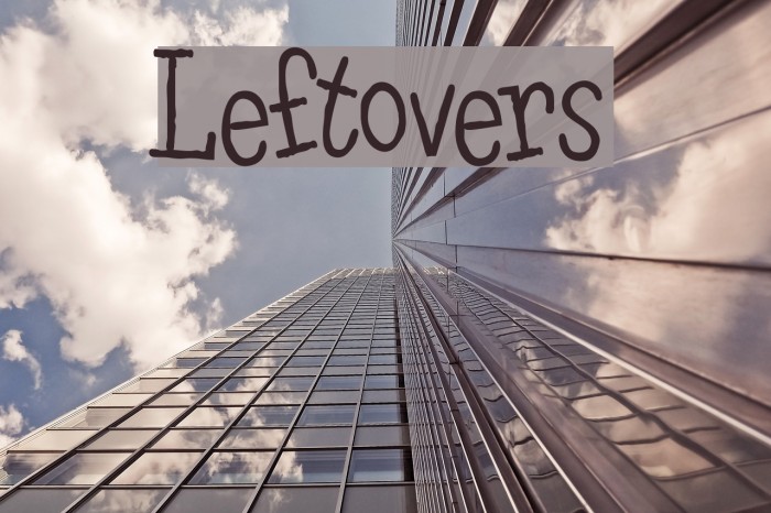 Leftovers Font examples