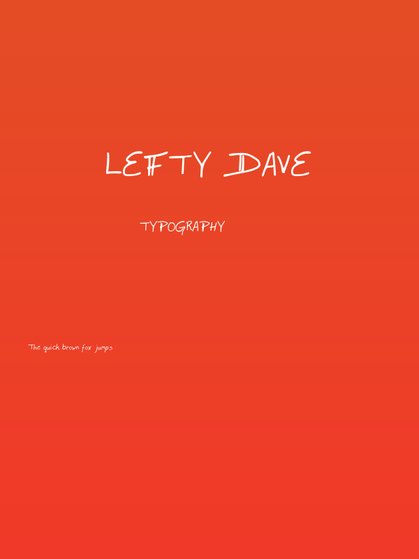 Lefty Dave Poster