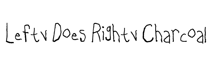 Lefty Does Righty Charcoal Font