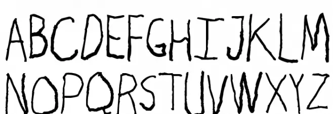 Lefty Does Righty Charcoal Caratteri MAIUSCOLE