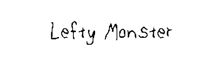 Lefty Monster  フリーフォントのダウンロード